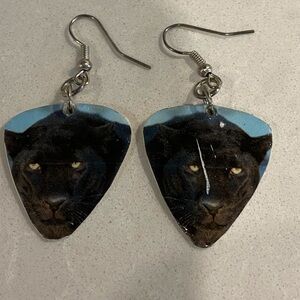Fender Black Panther Guitar pick earrings